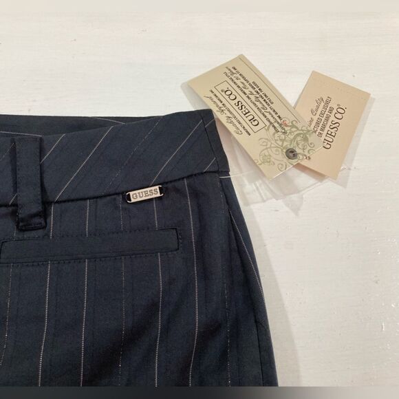 Guess Skirt Women's Size 27 Black Pinstripe Mini Pencil Straight Office Work - Picture 4 of 9